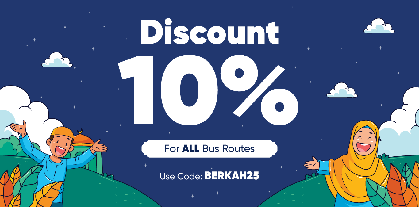 Promo Lebaran 2025 : 10% Off On All Bus Tickets